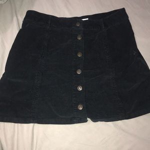 American Eagle Button up Corduroy Skirt